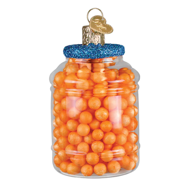 Cheese Balls  Glass Ornament