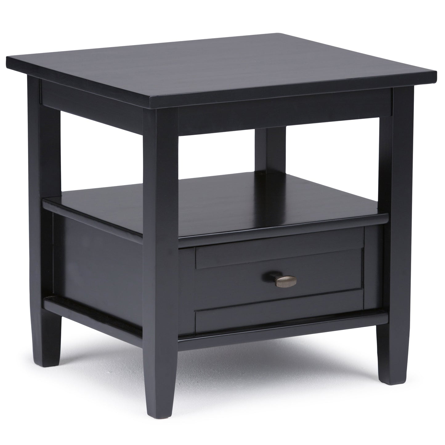 Warm Shaker Solid Wood 20 Inch Wide Transitional End Table