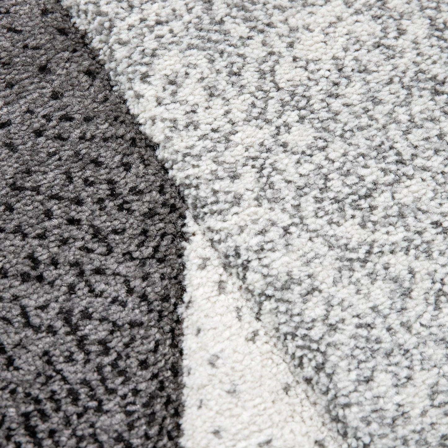 Living Room Rug Madeira Bordered with Geometric Pattern - Grey Blue