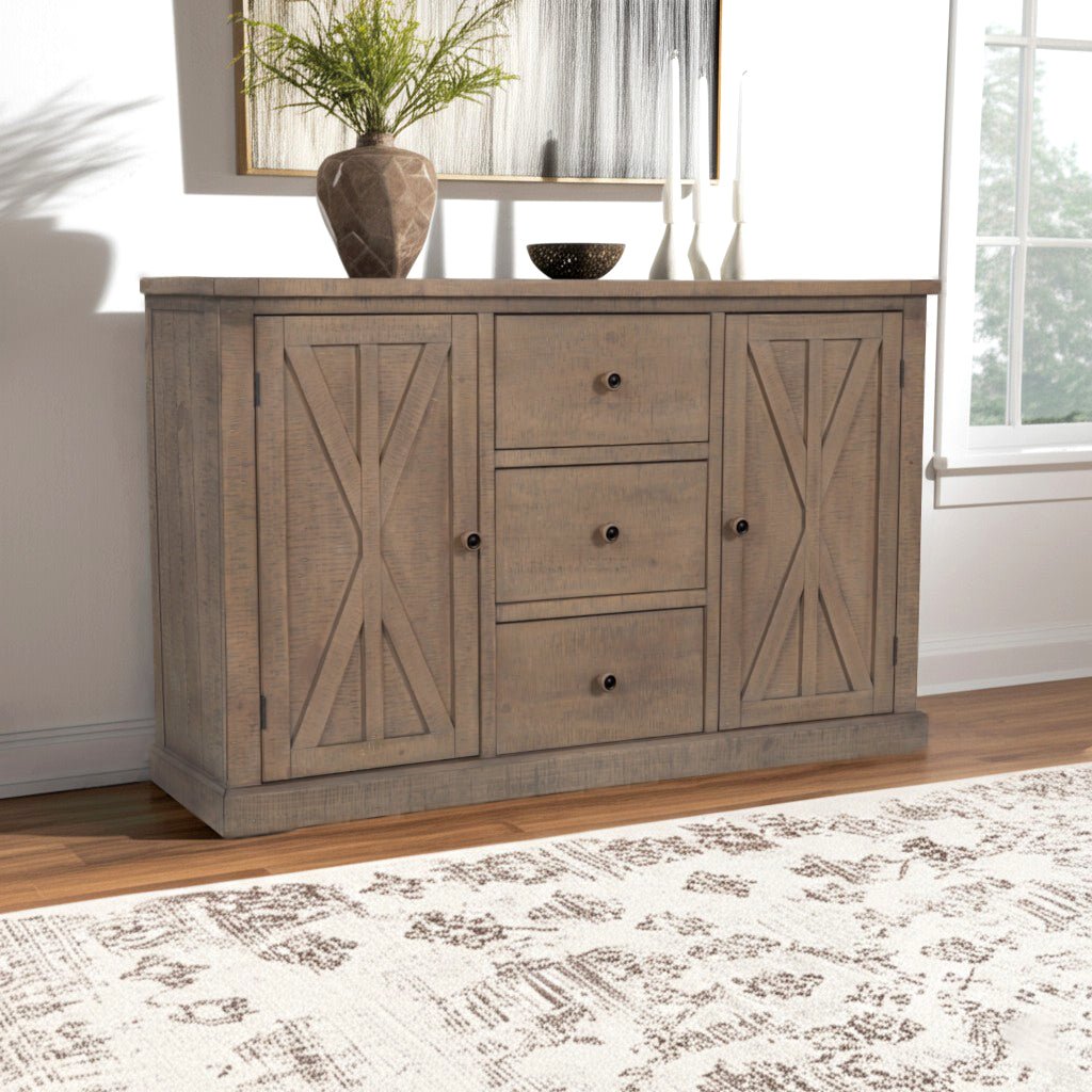 Arlo Sideboard featuring spacious cabinets and drawers, stylish design for modern living spaces.