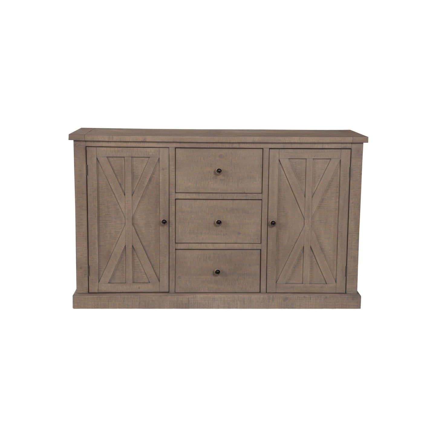 Arlo Sideboard in a modern home, featuring two cabinets and three drawers for stylish storage solutions.