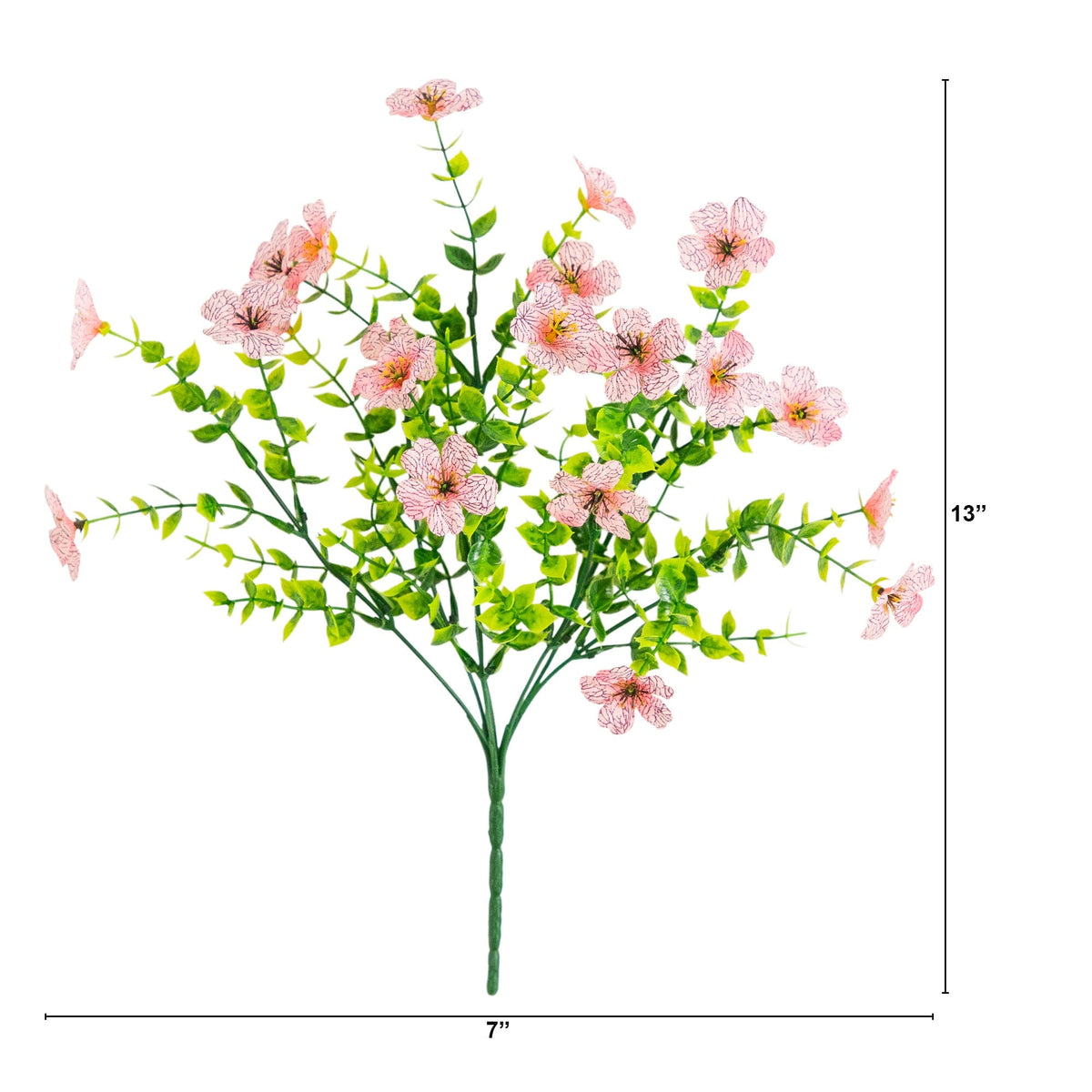 13" UV Daisy Flower Bush Plant (Indoor/Outdoor)- Set of 12