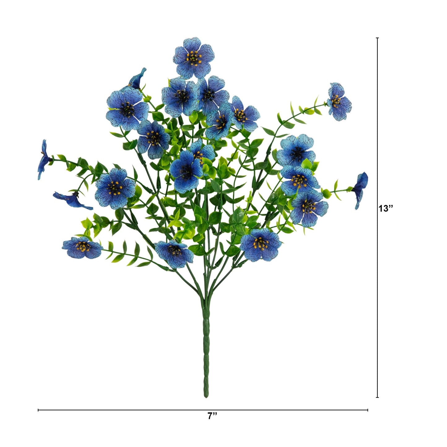 13" UV Daisy Flower Bush Plant (Indoor/Outdoor)- Set of 12