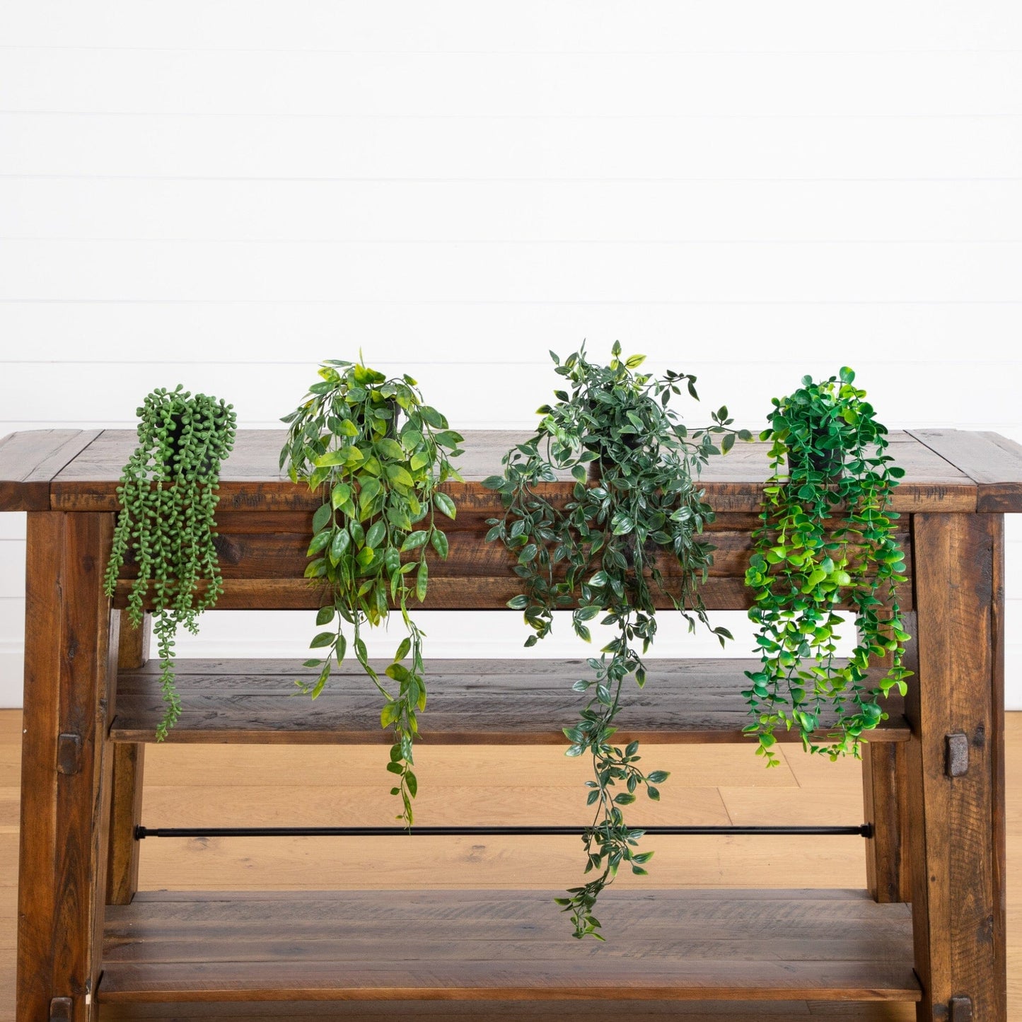 17" Artificial Hanging Plants - Set of 4