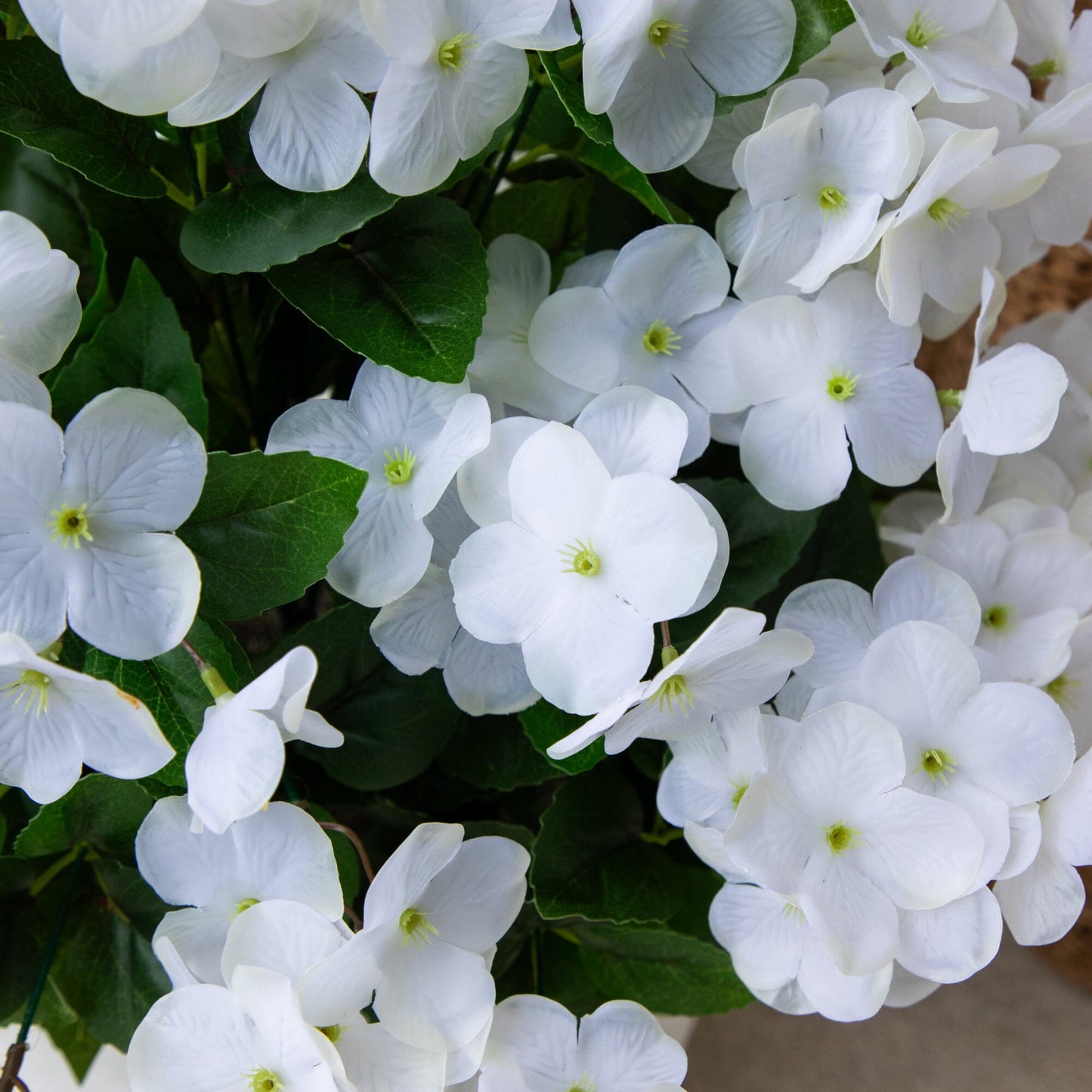 19" UV Resistant Artificial Hydrangea Bush (Indoor/Outdoor) - Set of 3