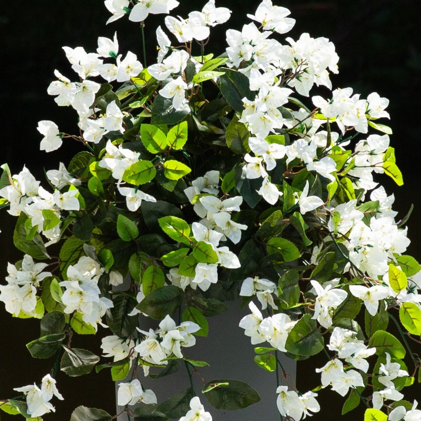28” UV Resistant Artificial Bougainvillea Hanging  Plant (Indoor/Outdoor) - Set of 2