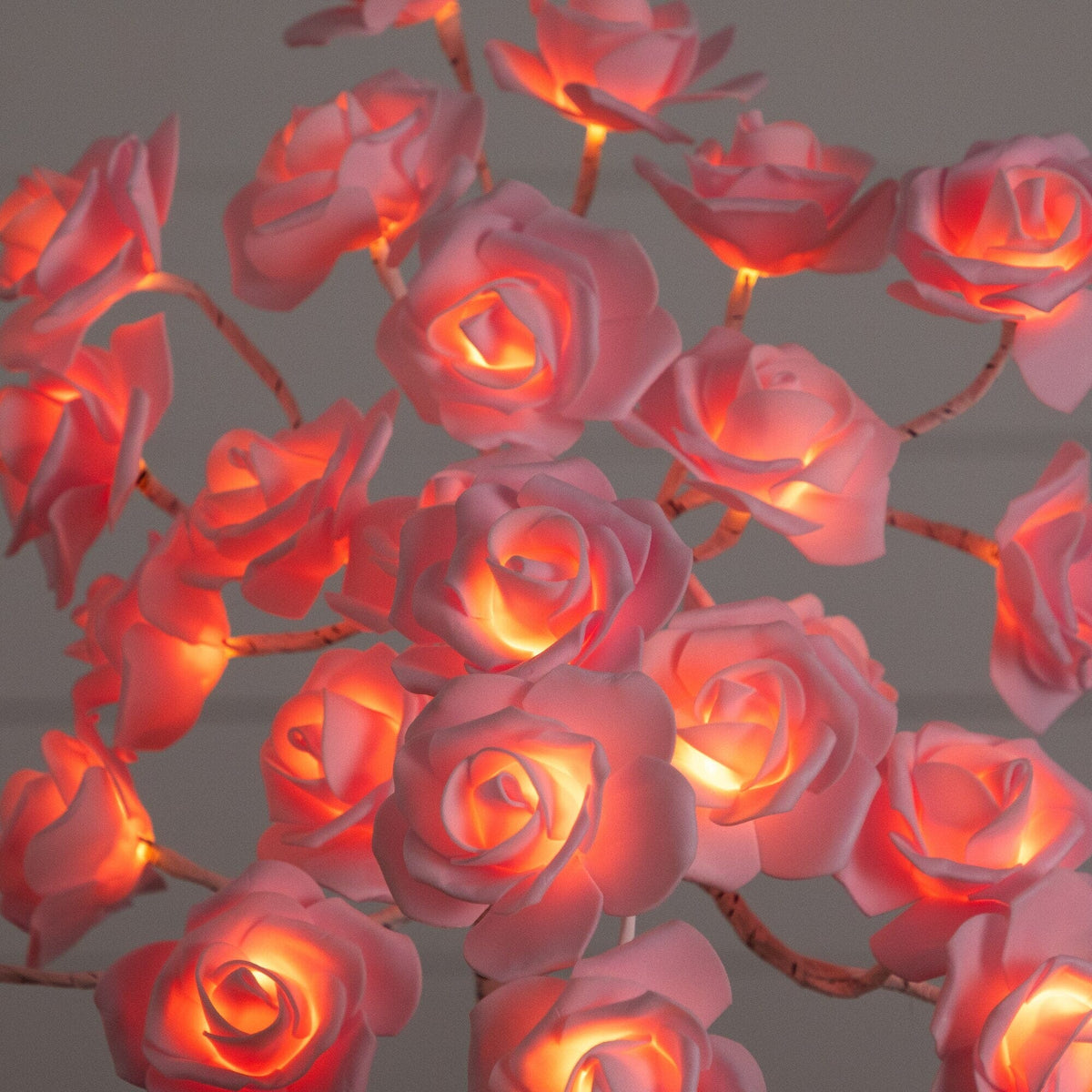 2' Pre-Lit Artificial Valentine's Day Twig Tree with 24 Rose Shaped LED Lights