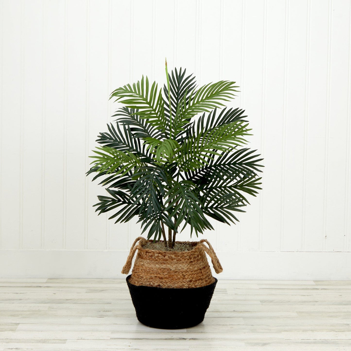 3' Artificial Areca Palm Tree with  Handmade Jute & Cotton Basket DIY KIT