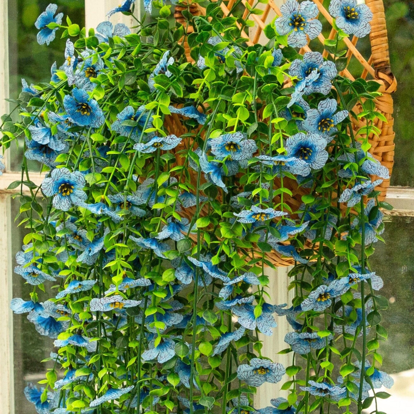 30" UV Resistant Artificial Daisy Hanging Plant (Indoor/Outdoor) - Set of 6