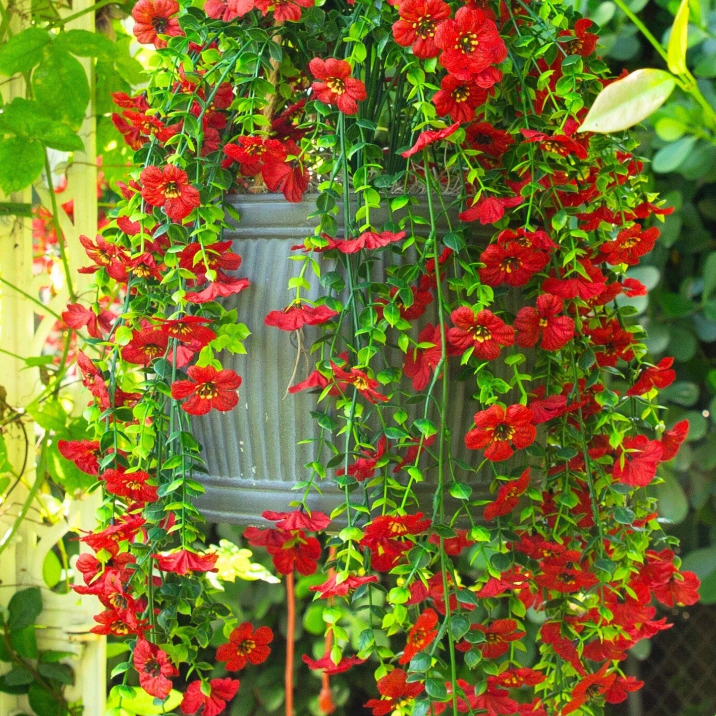 30" UV Resistant Artificial Daisy Hanging Plant (Indoor/Outdoor) - Set of 6