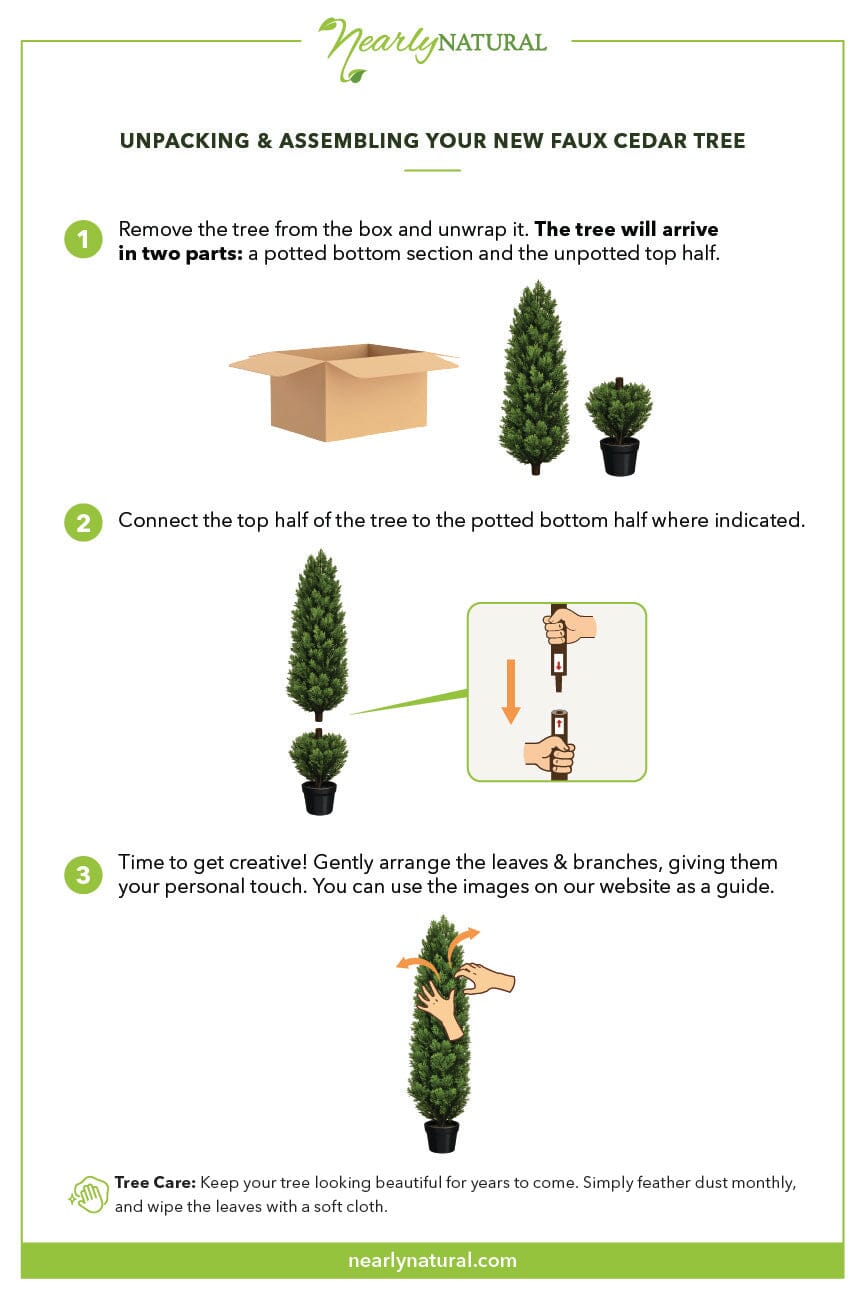 4' Cedar Tree Silk Tree (Indoor/Outdoor)