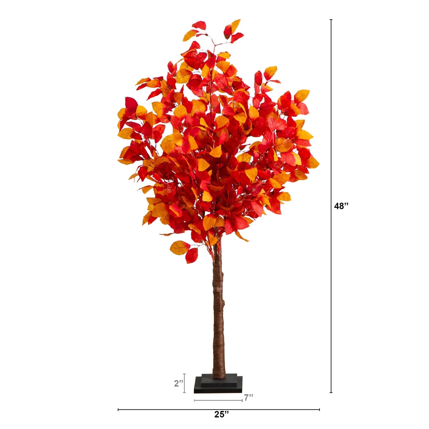 4' Pre-Lit Autumn Artificial Fall Tree with 160 Warm White LED Lights