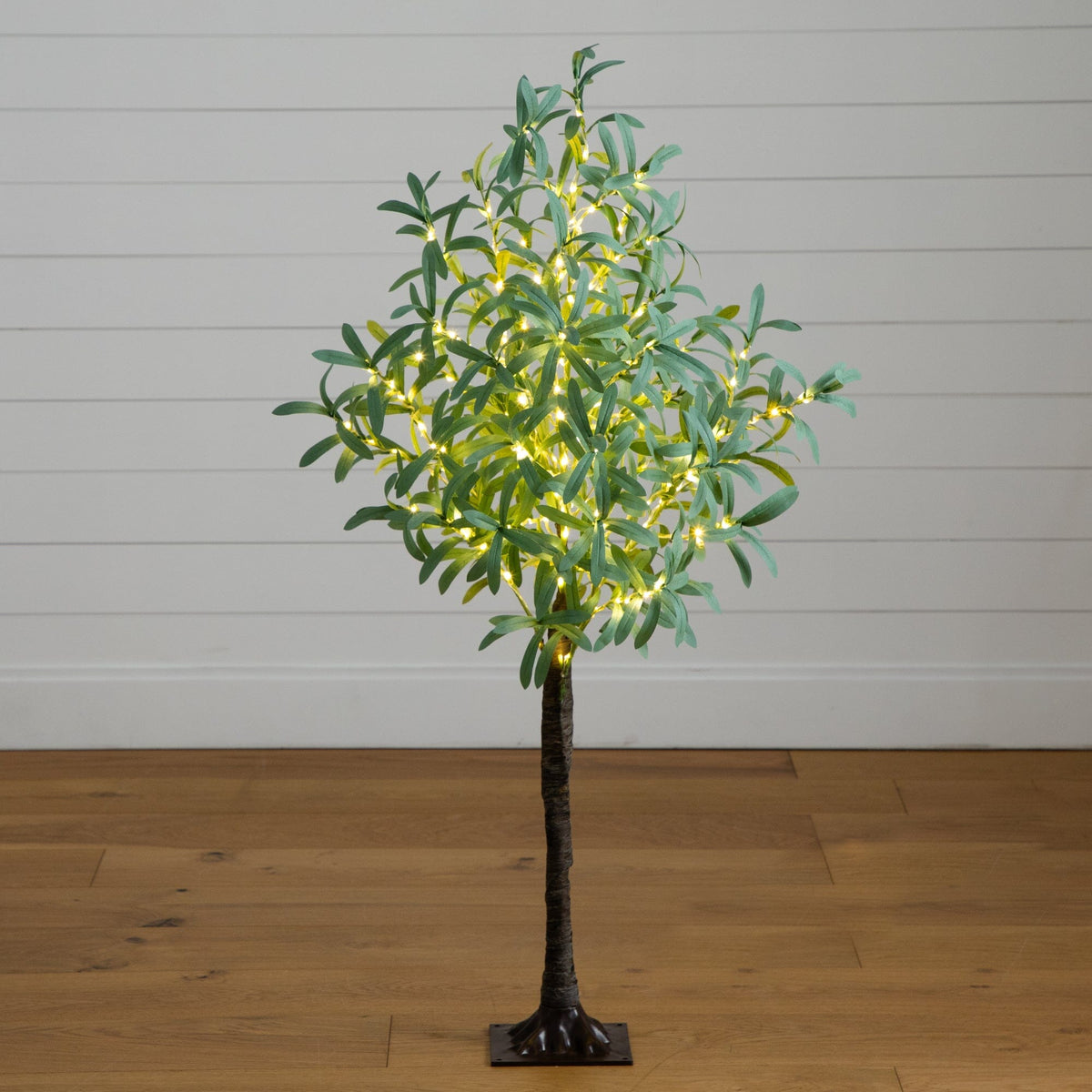 4’ Lighted Artificial Olive Tree with 240 Warm White LED Lights