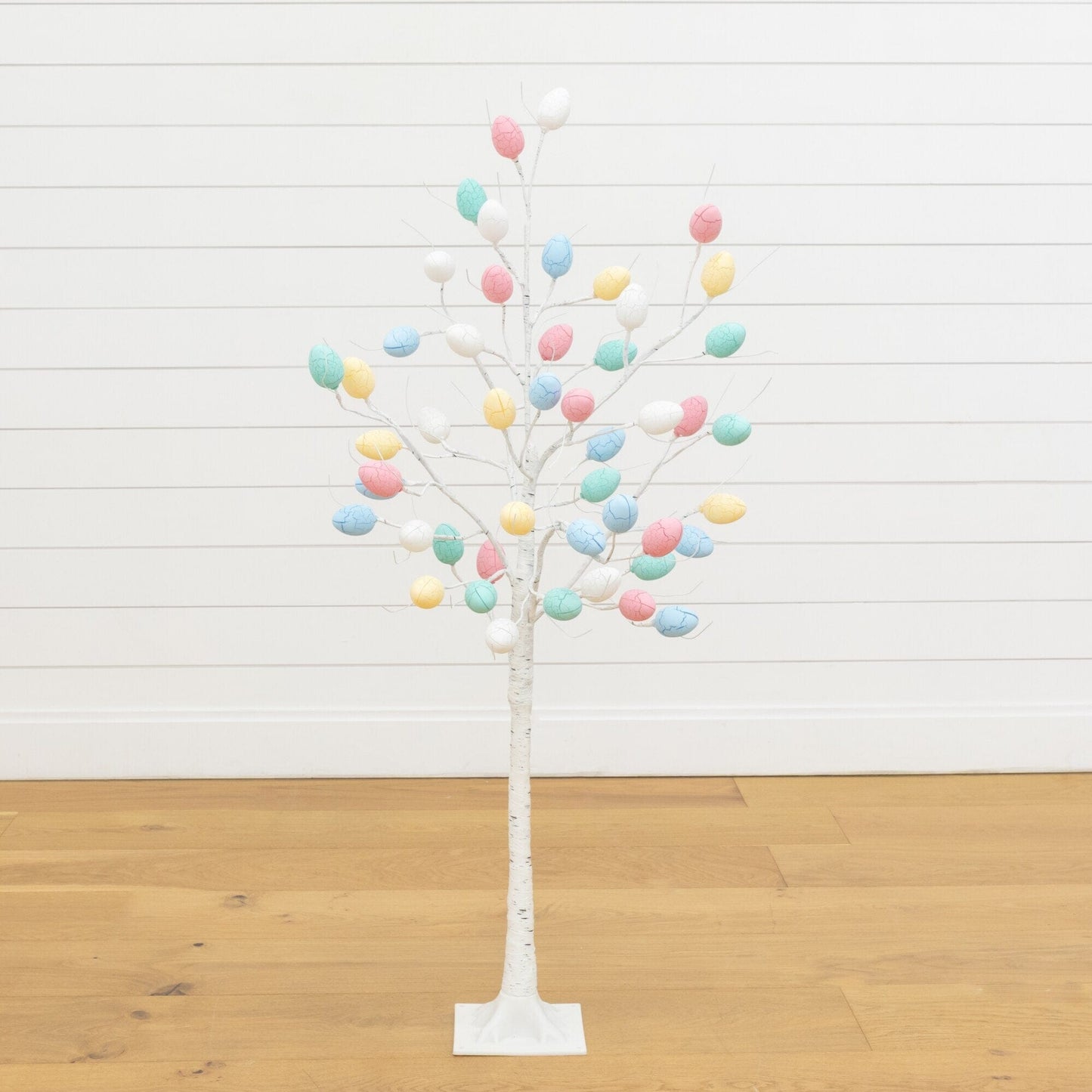 4' Pre-Lit Artificial Easter Twig Tree with 48 Egg Shaped LED Ornaments