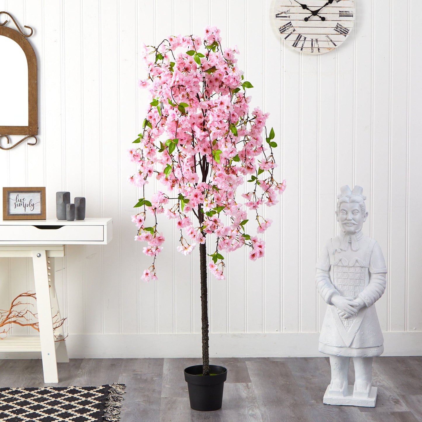 5' Artificial Pink Cherry Blossom Tree