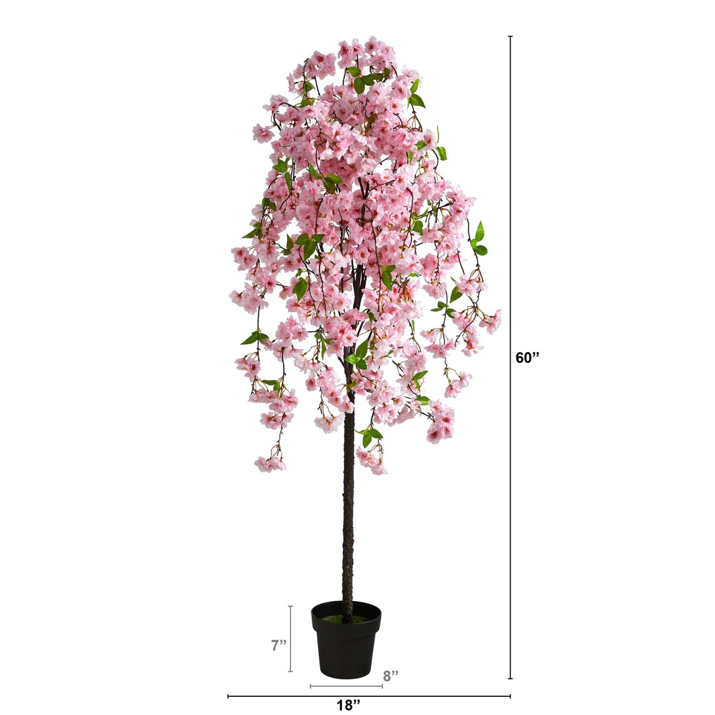 5' Artificial Pink Cherry Blossom Tree