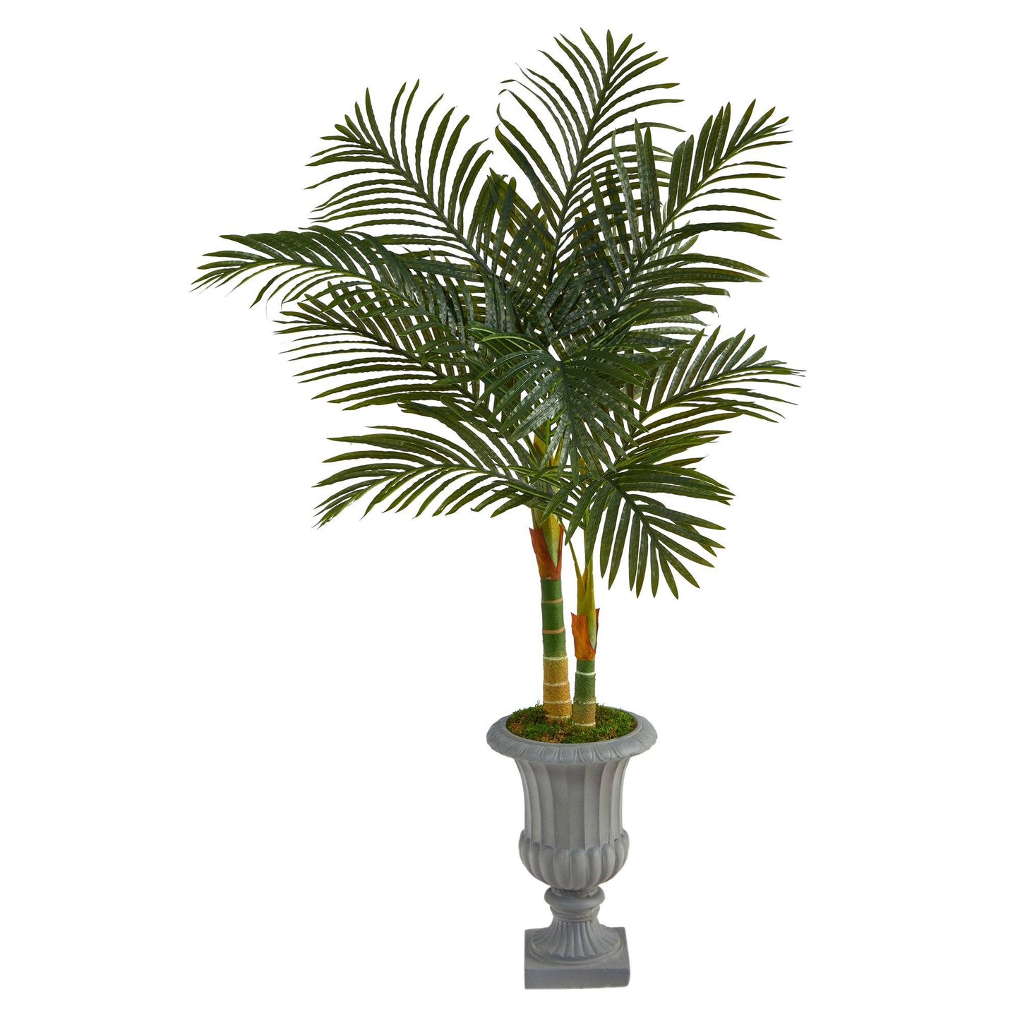 57” Golden Cane Artificial Palm Tree in Decorative Urn