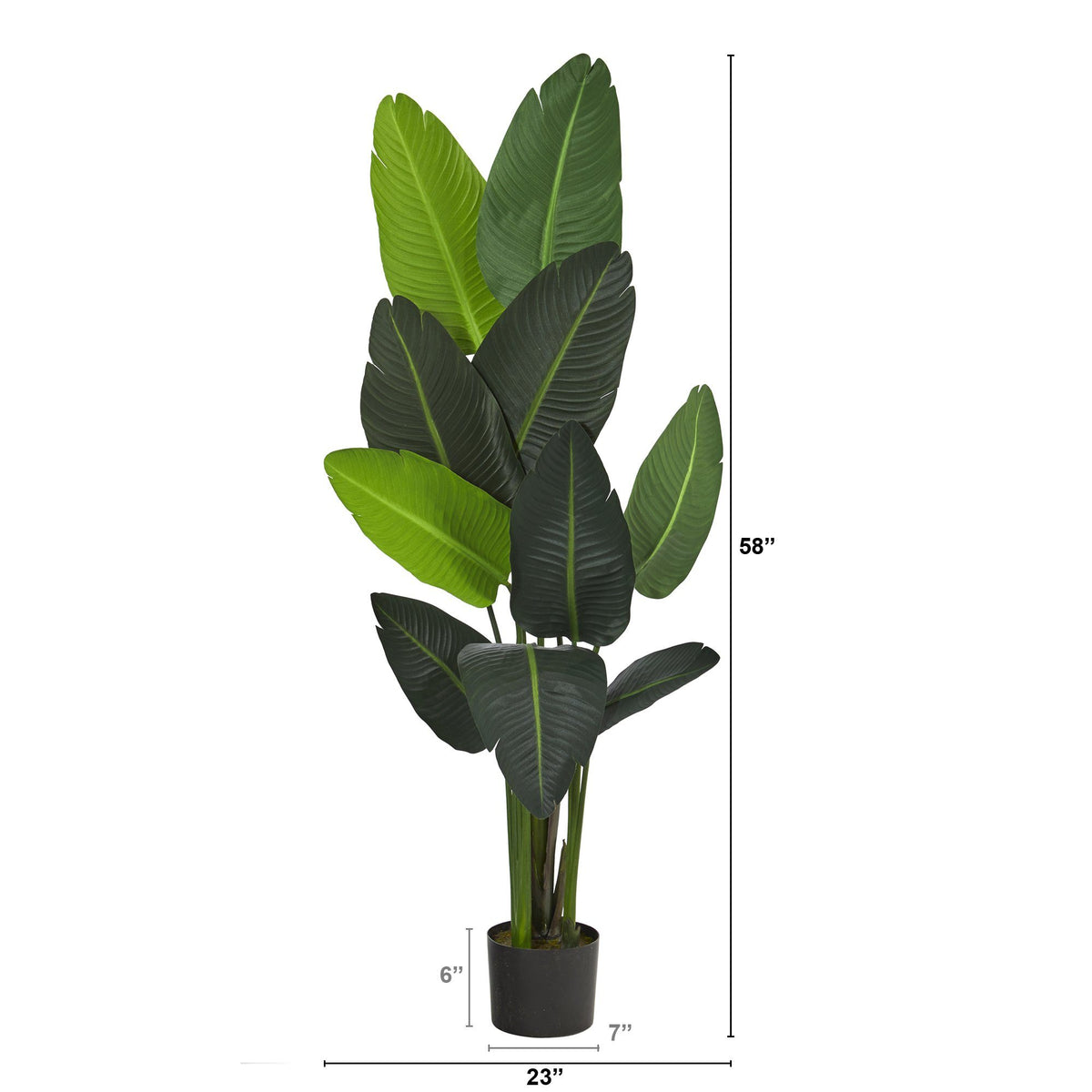 58” Traveler's Palm Artificial Tree