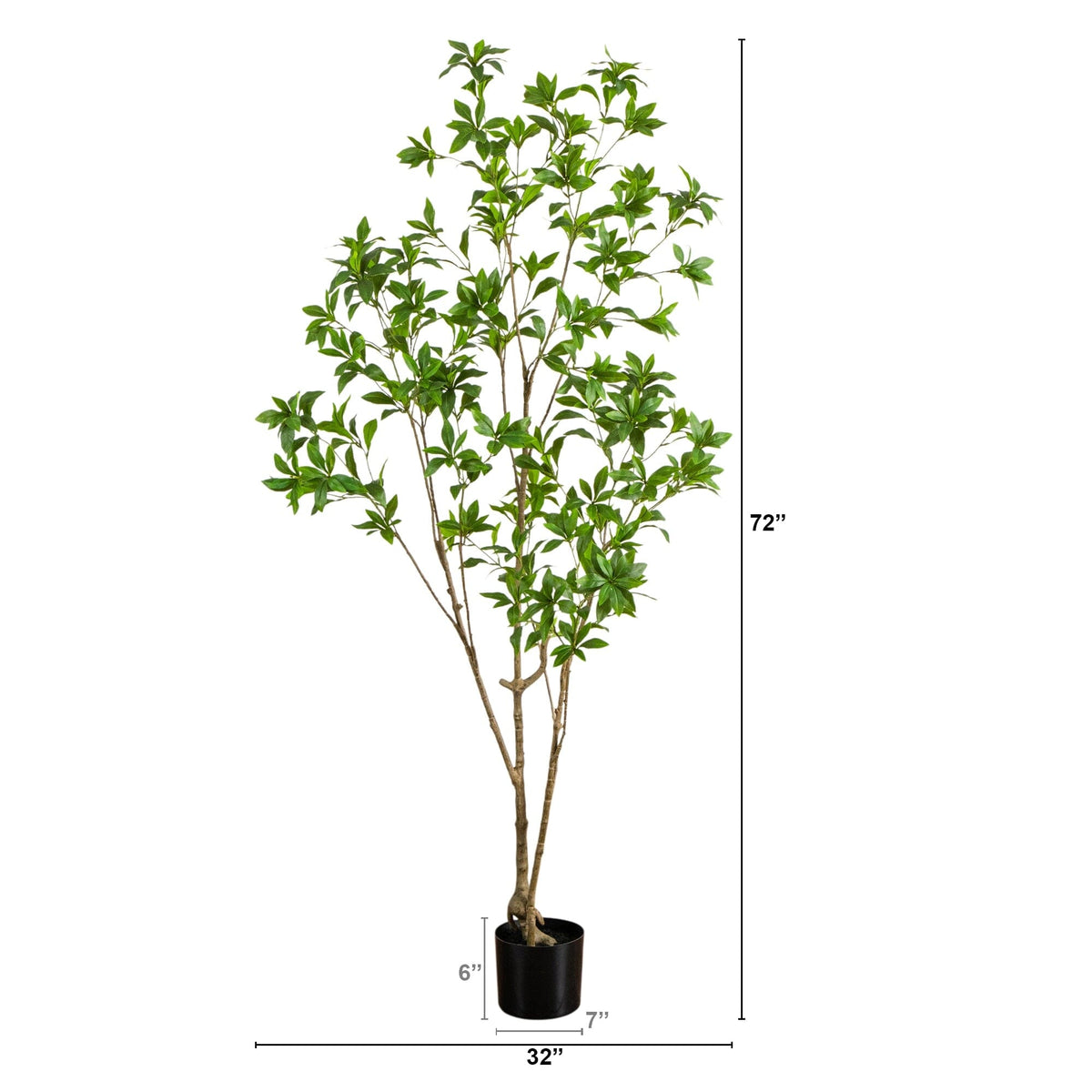 6' Artificial Minimalist Japanese Pieris Tree
