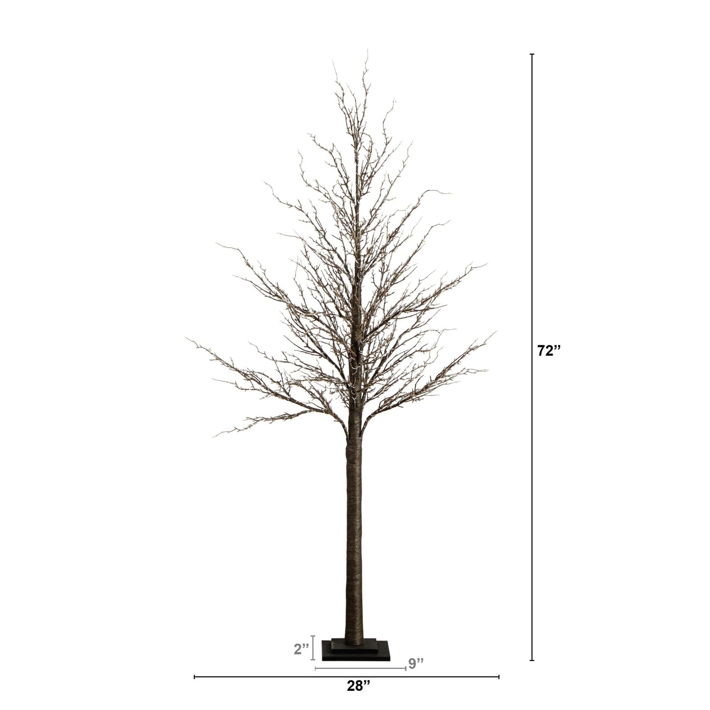 6’ Pre-Lit Artificial Twig Tree with 480 Warm White LED Lights