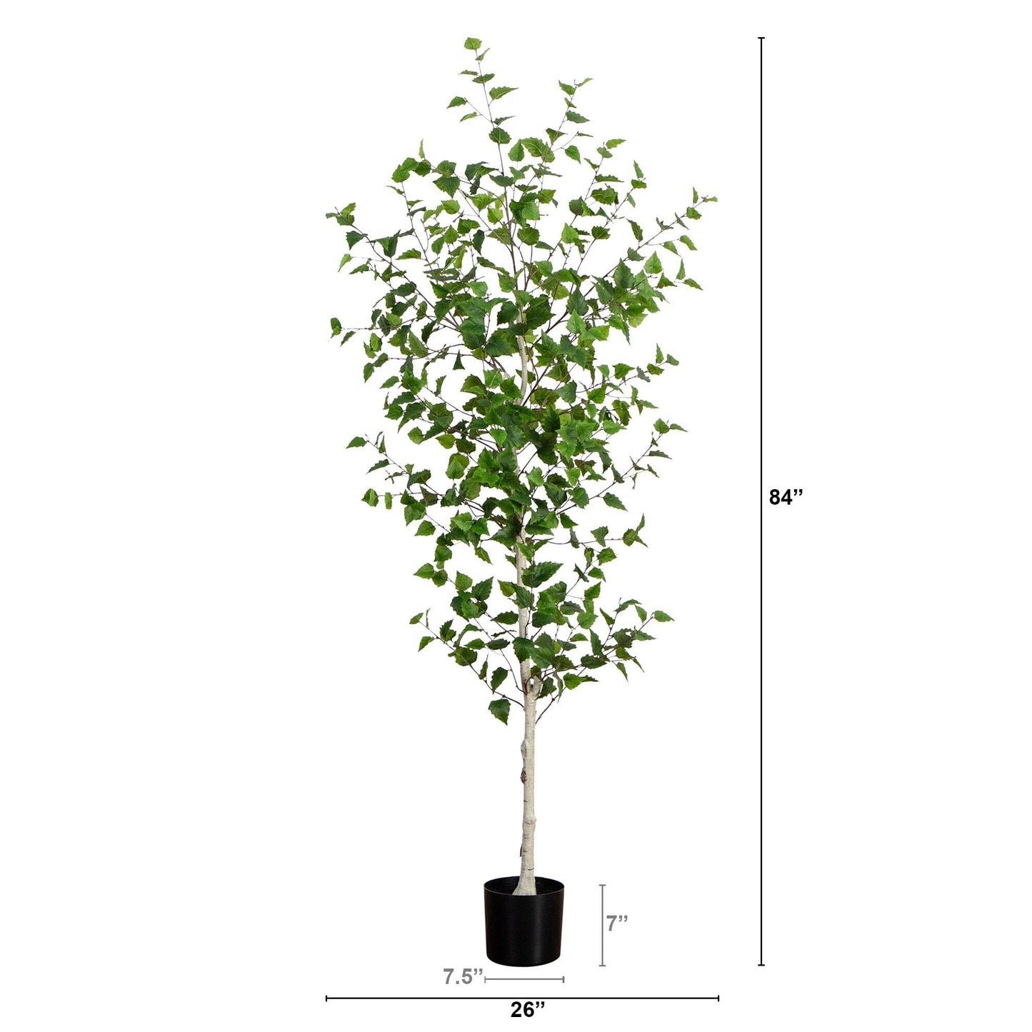 7’ Artificial Birch Tree