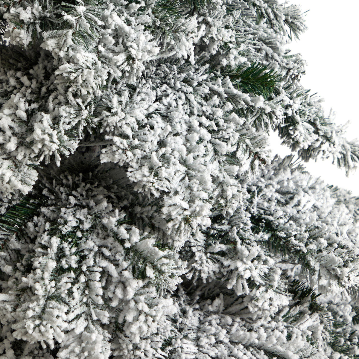 7’ Flocked Austria Fir Christmas Tree with 400 Warm White LED Lights and 1063 Bendable Branches
