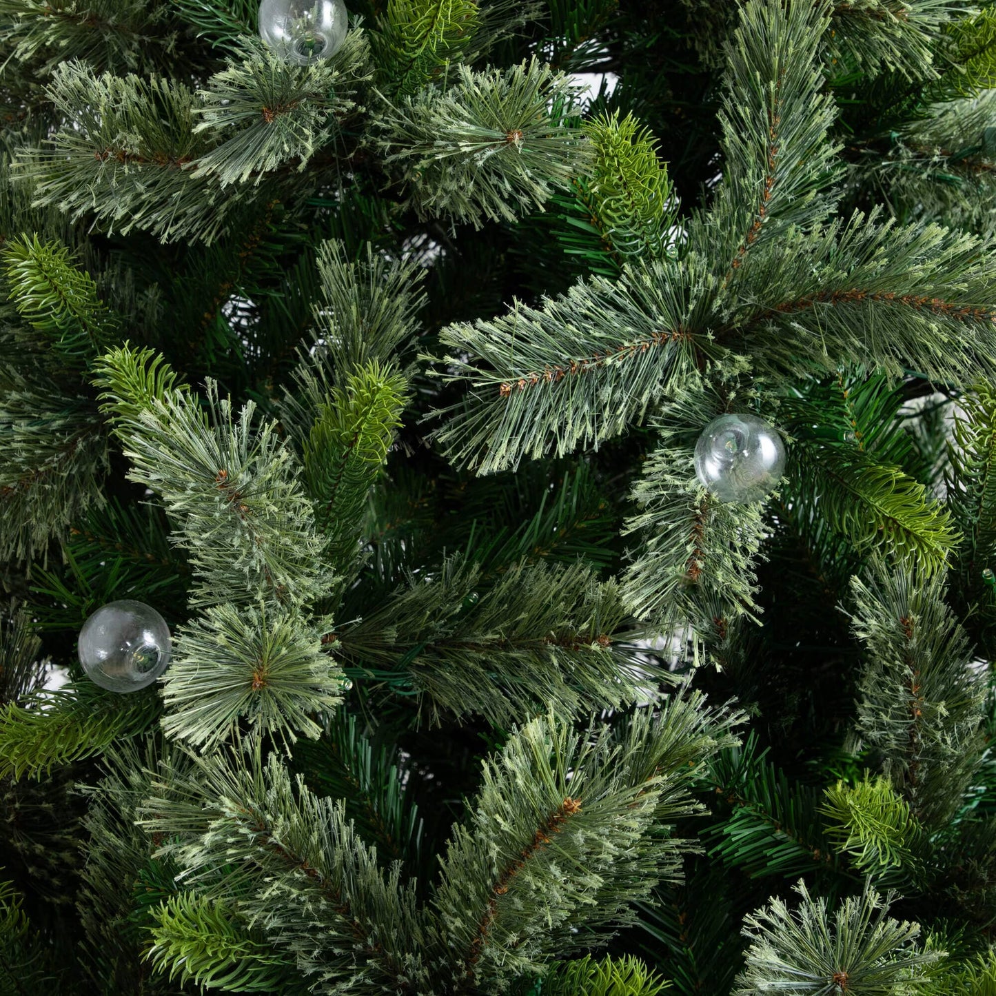 7.5' Artificial Christmas Tree with 450 Warm White Clear Globe Bulbs and LED Lights