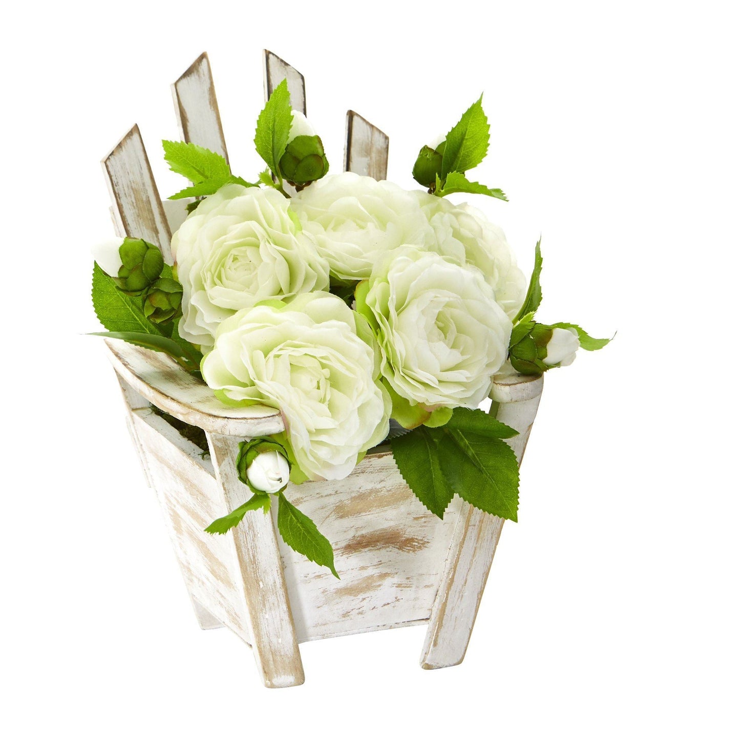 9” Camellia Artificial Arrangement in Chair Planter