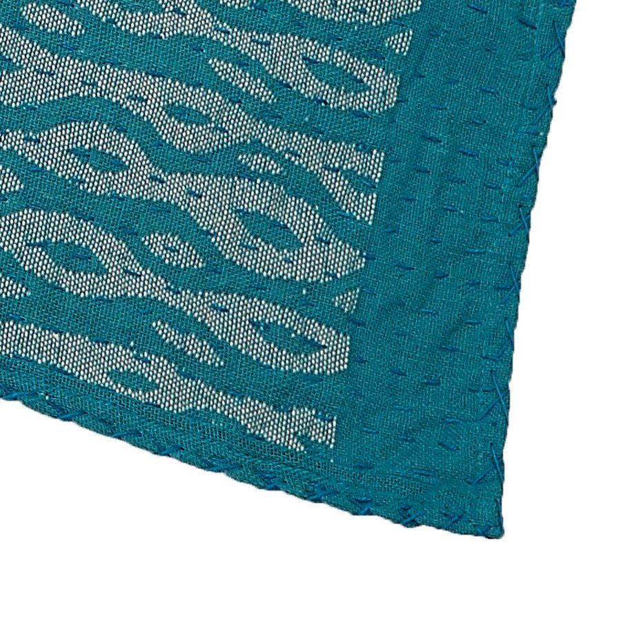 Artisan Hand Loomed Cotton Table Runner - Blue Ocean - 18"x96" Arcadia Home