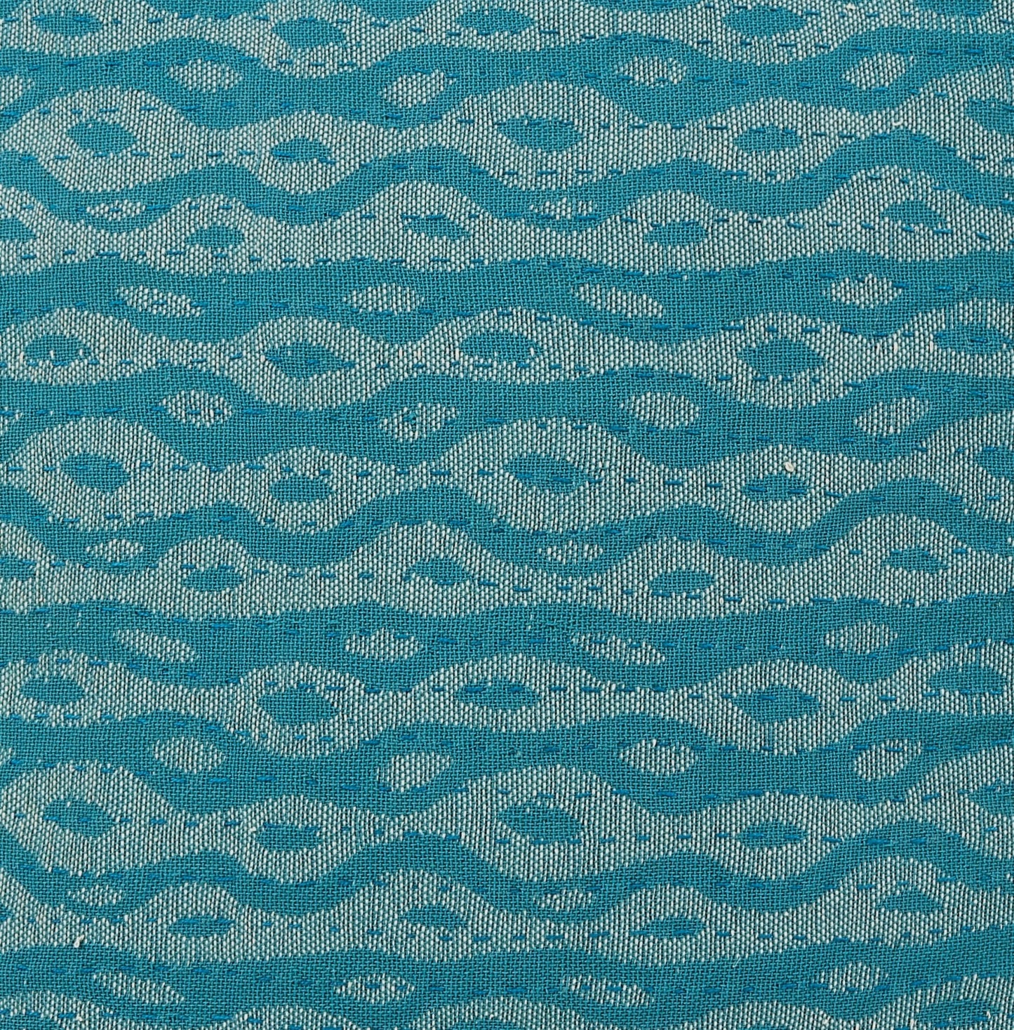 Artisan Hand Loomed Cotton Table Runner - Blue Ocean - 18"x96" Arcadia Home