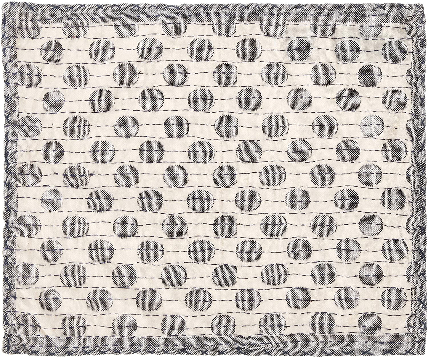Artisan Hand Loomed Placemat - Gray Dots - 14" x 19"- Set of 4 Arcadia Home