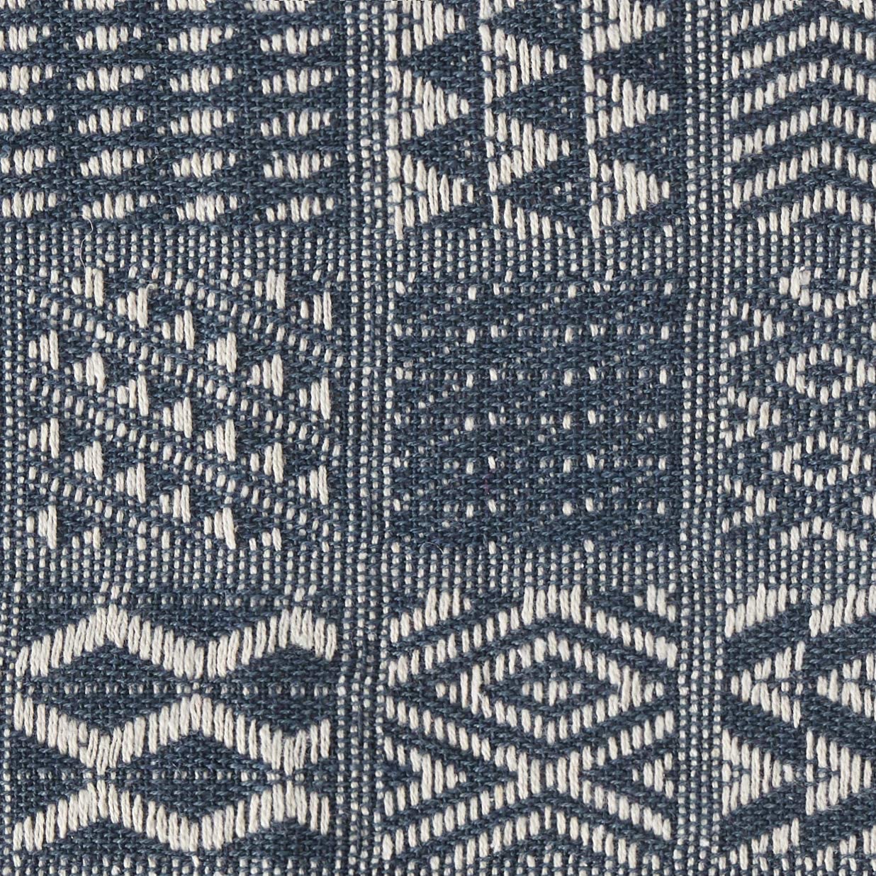 Artisan Hand Loomed Placemat - Indigo Blocks - 14" x 19"- Set of 4 Arcadia Home