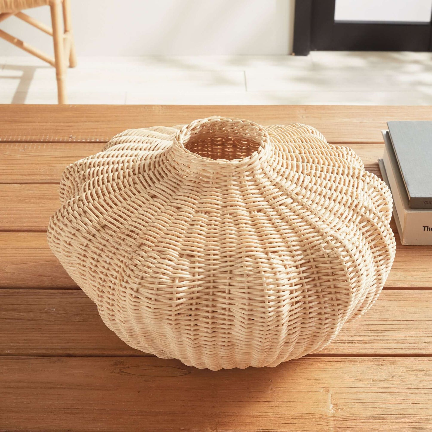 Artisan Rattan Vase for Boho and Coastal Décor
