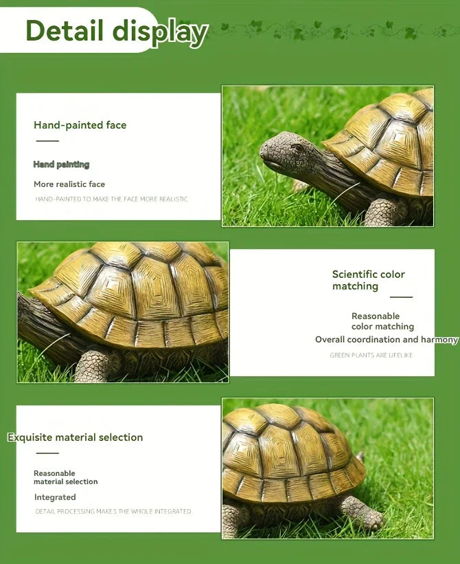 Artistic Resin Turtle Garden Statue for Outdoor Decor