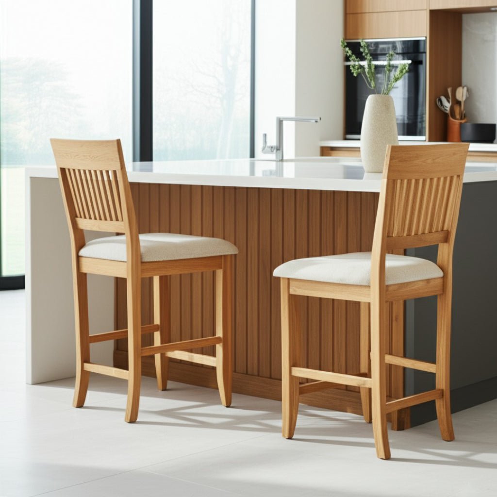 Aspen Pub Chairs, Antique Natural (Set of 2)