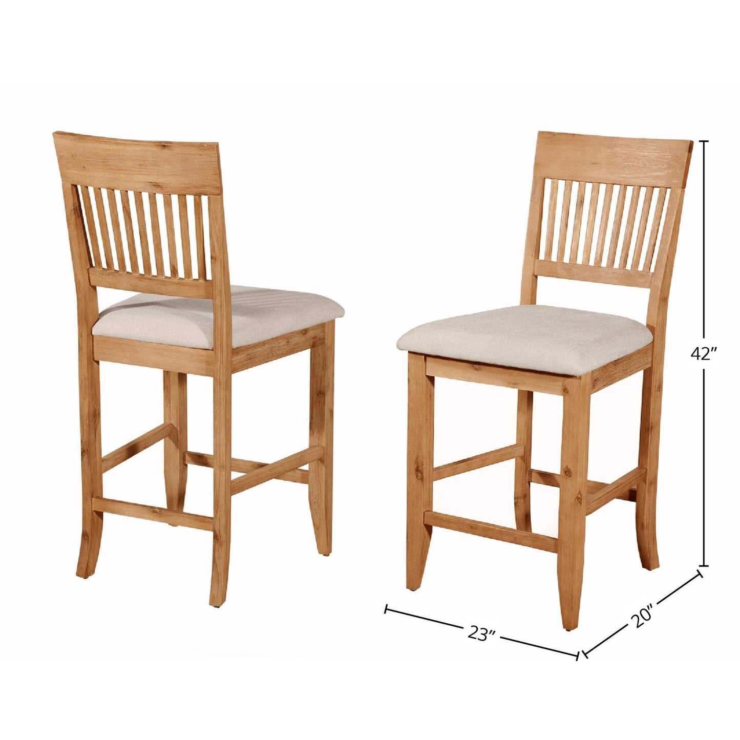Aspen Pub Chairs, Antique Natural (Set of 2)