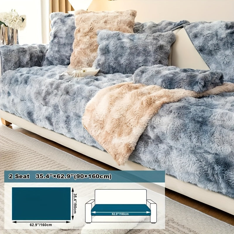 Luxurious Gradient Velvet Sofa Cover