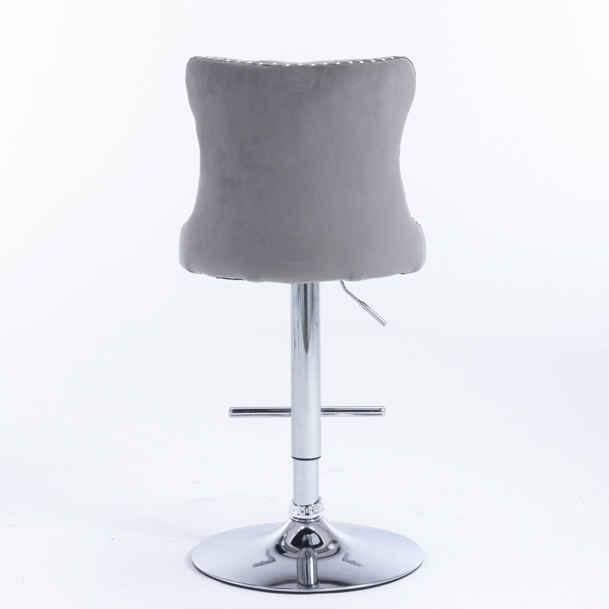 Swivel Barstools Adjusatble Seat Height From 25-33", Modern Upholstered Base Bar Stools With Backs Comfortable Tufted For Home Pub And Kitchen Island (Set of 2)