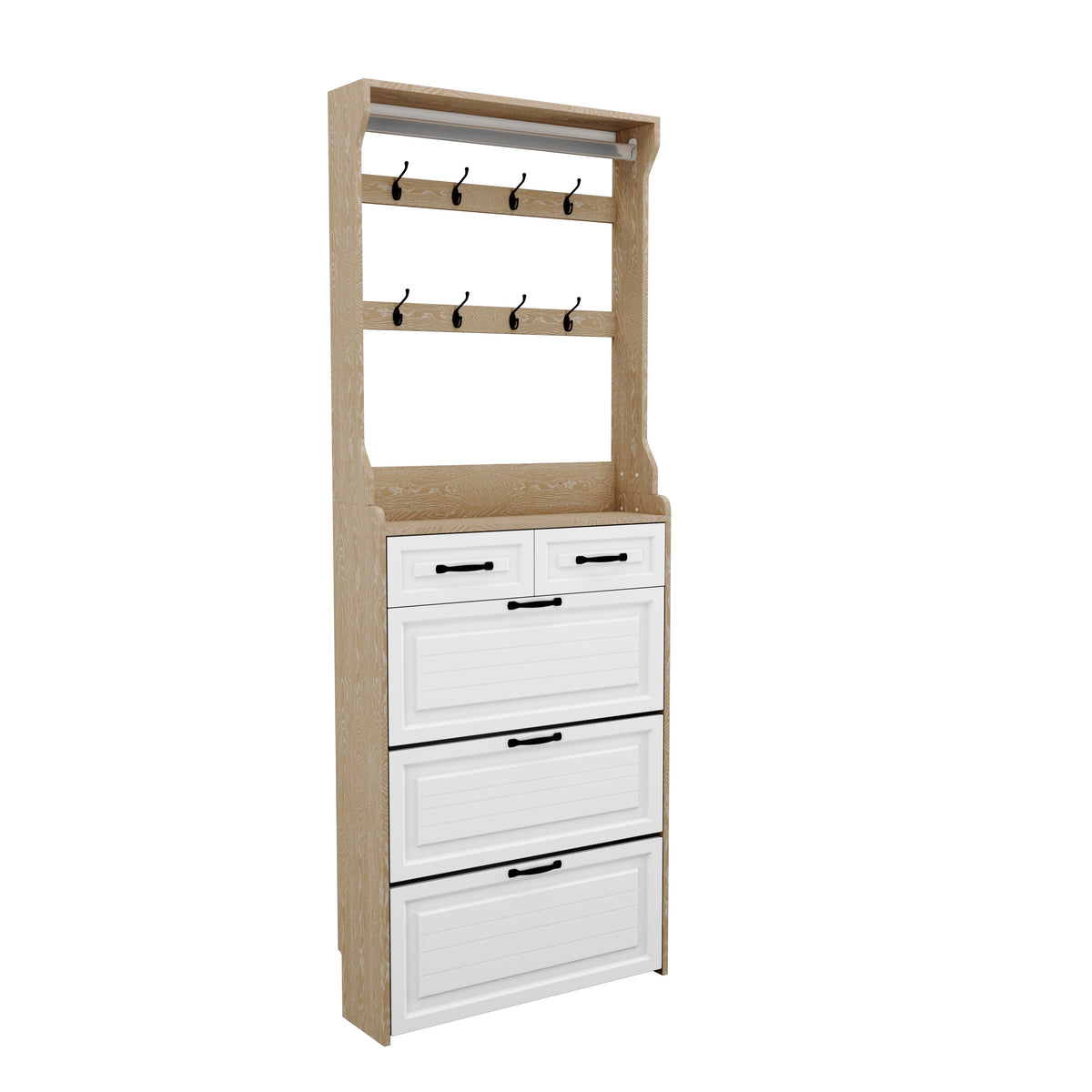 Premium MDF Shoe Cabinet with Storage Drawers