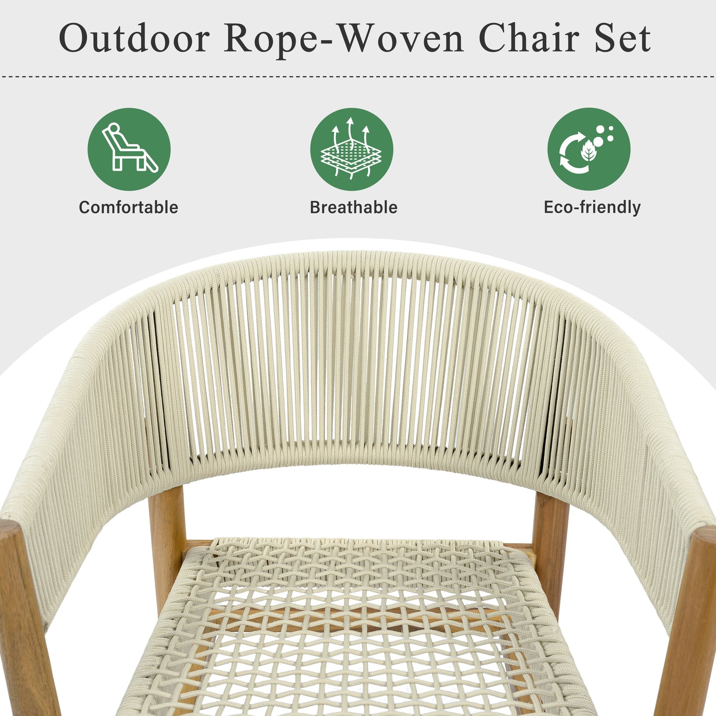 Outdoor Accent Chair Set - 2 Person Seating Group