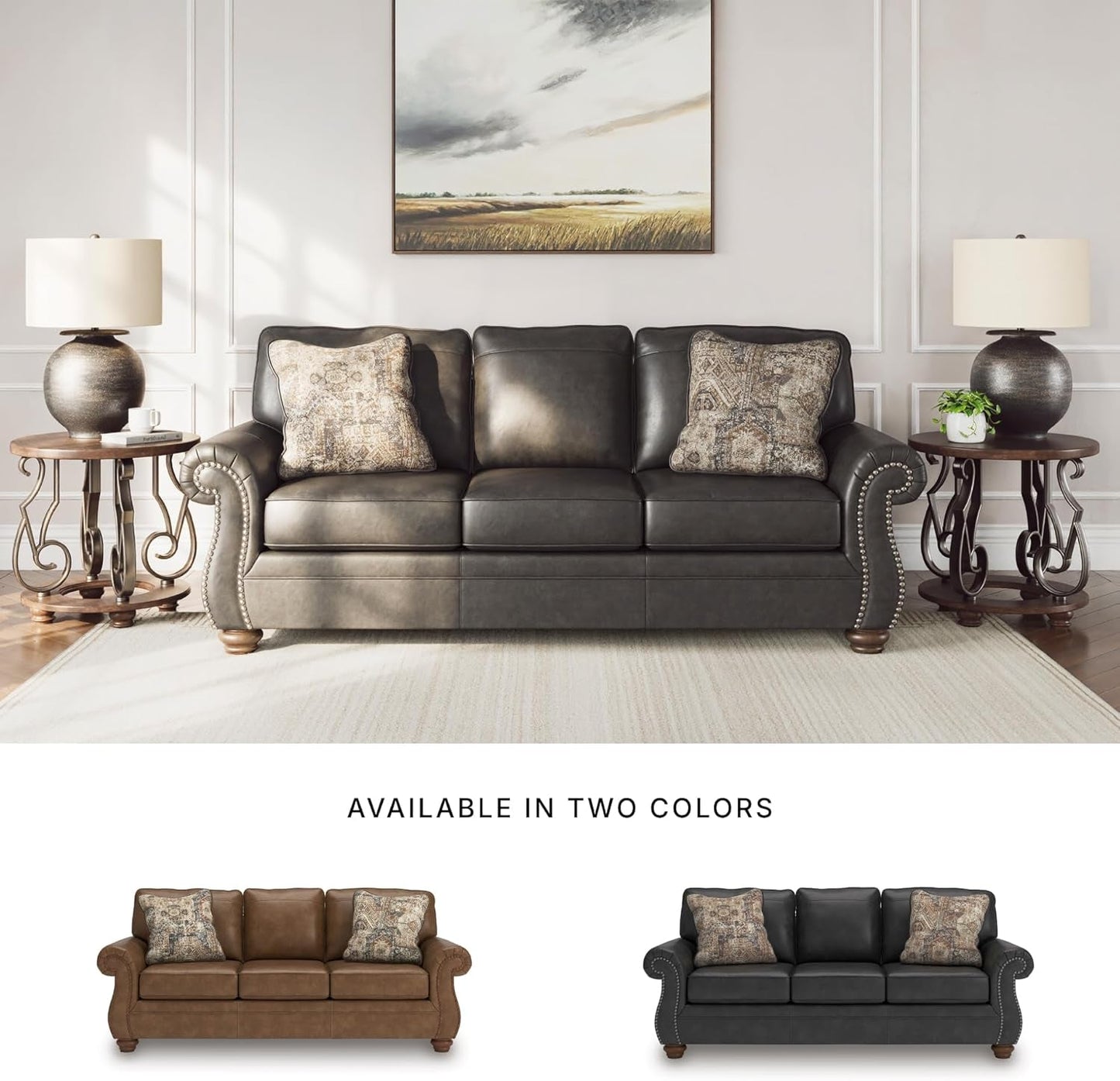 Queen Sofa Sleeper Anthracite Black Memory Foam Ultra