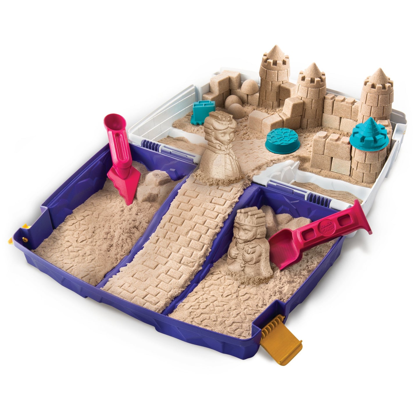 Kinetic Sand - Folding Sand Box with 2 lbs and Mold and Tools