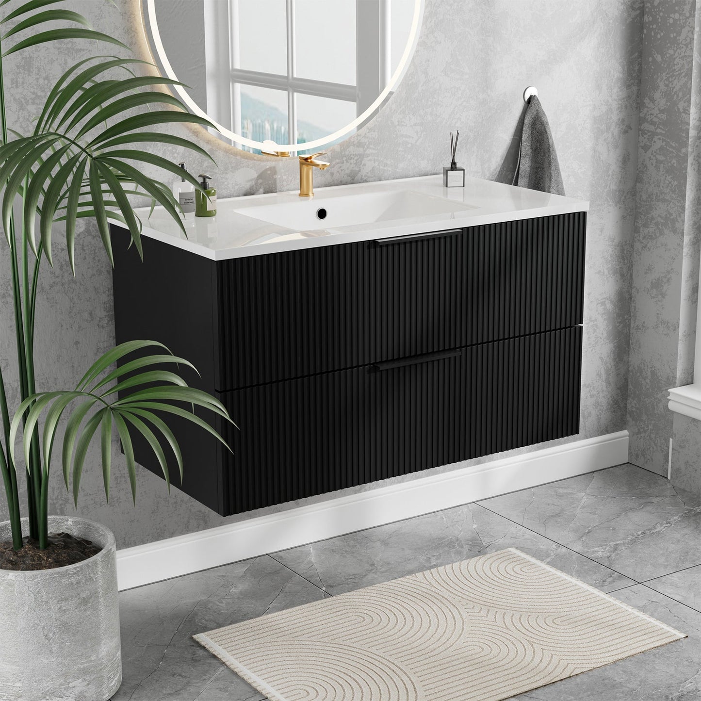 36 Inch Bathroom Vanity Cabinet With Ceramic Sink