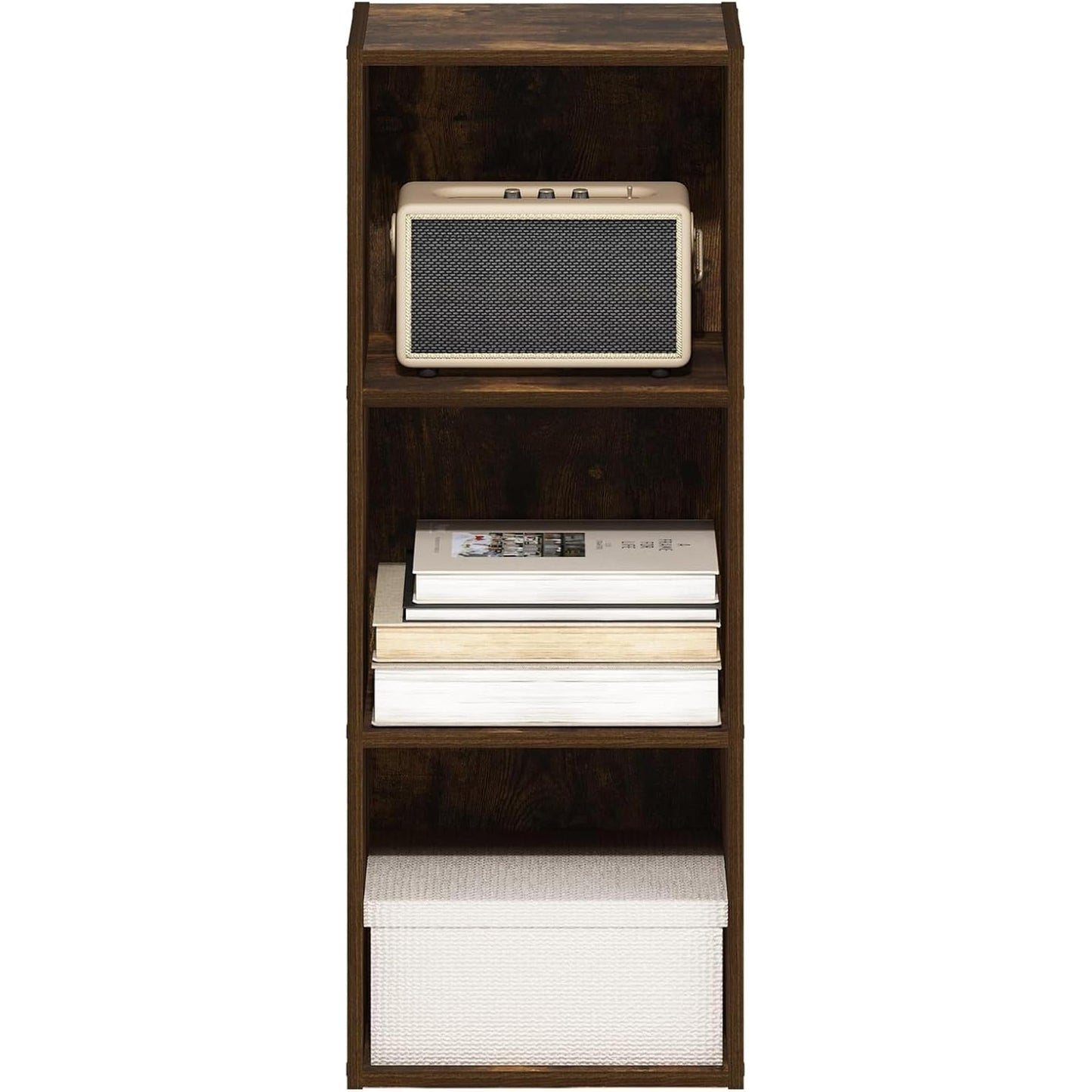 Pasir 3 Tier No Tool Assembly Open Bookcase Amber Pine