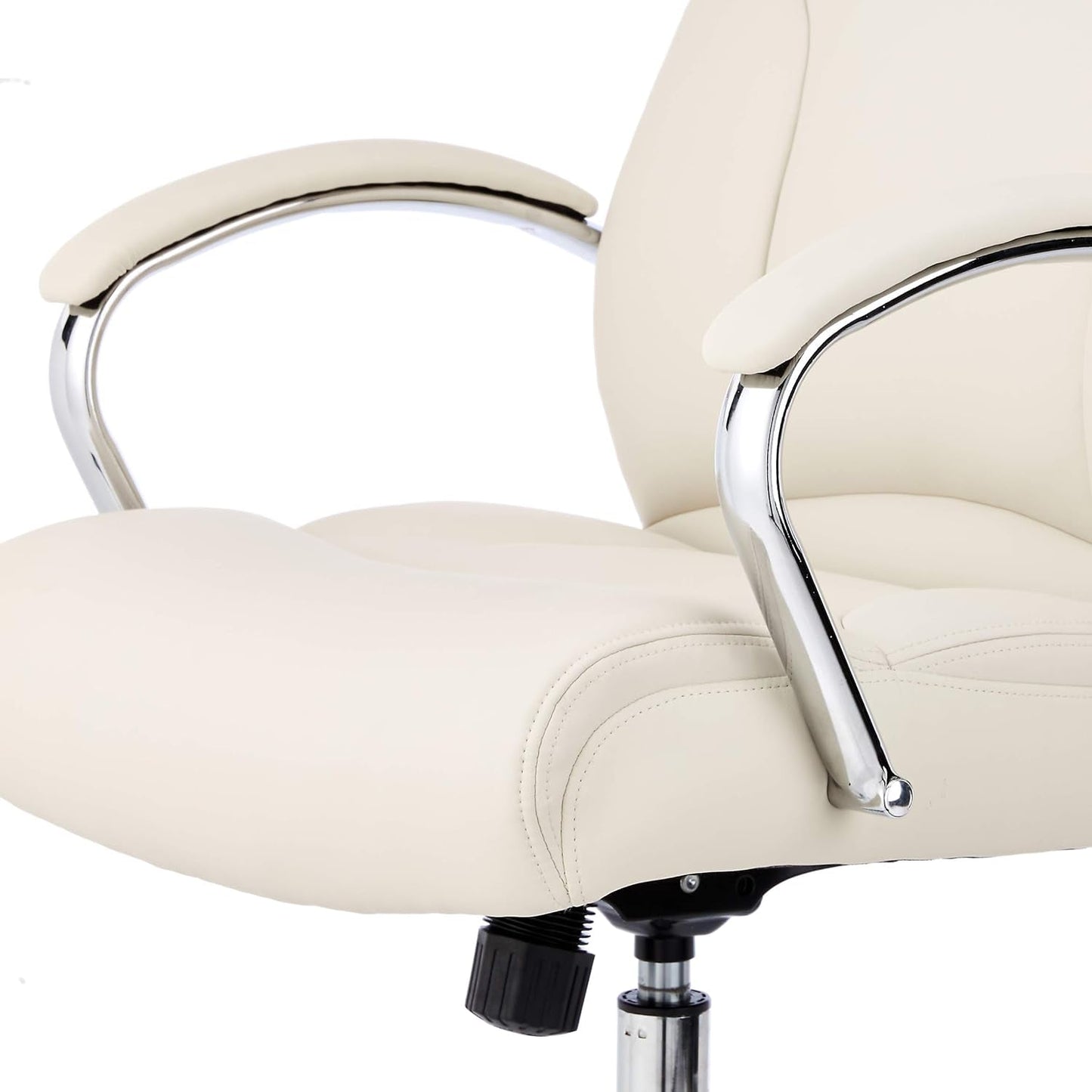 Ivory Executive Desk Chair With Oversized Cushion 275Lb
