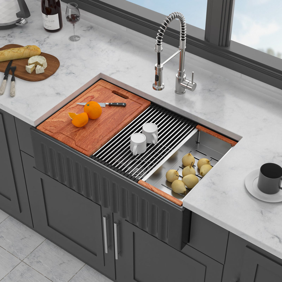 33" Matte Kitchen Sink