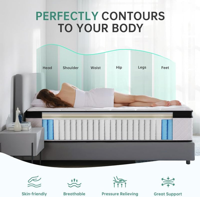 Full Size 10 Inch Hybrid Thermoregulating Mattress