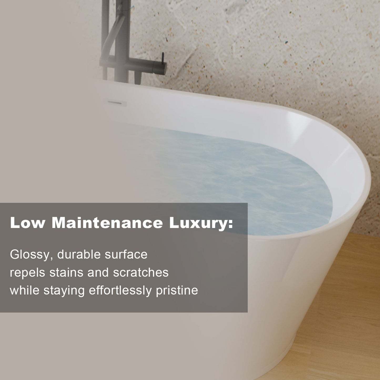 55" Acrylic Freestanding Bathtub
