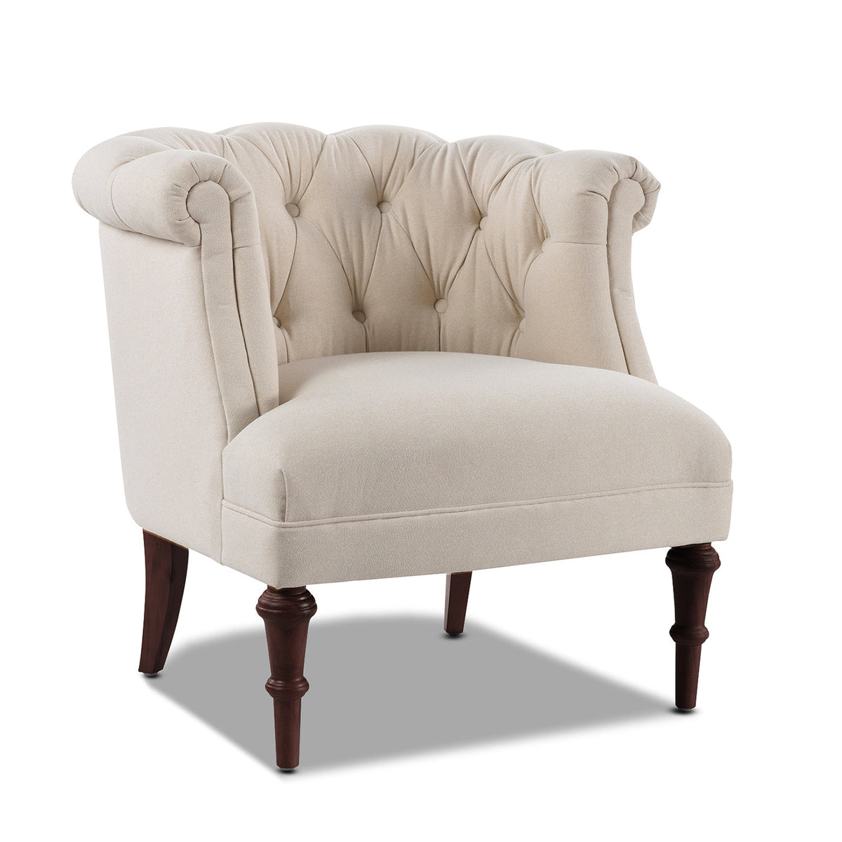Katherine Tufted Accent Chair, Sky Neutral