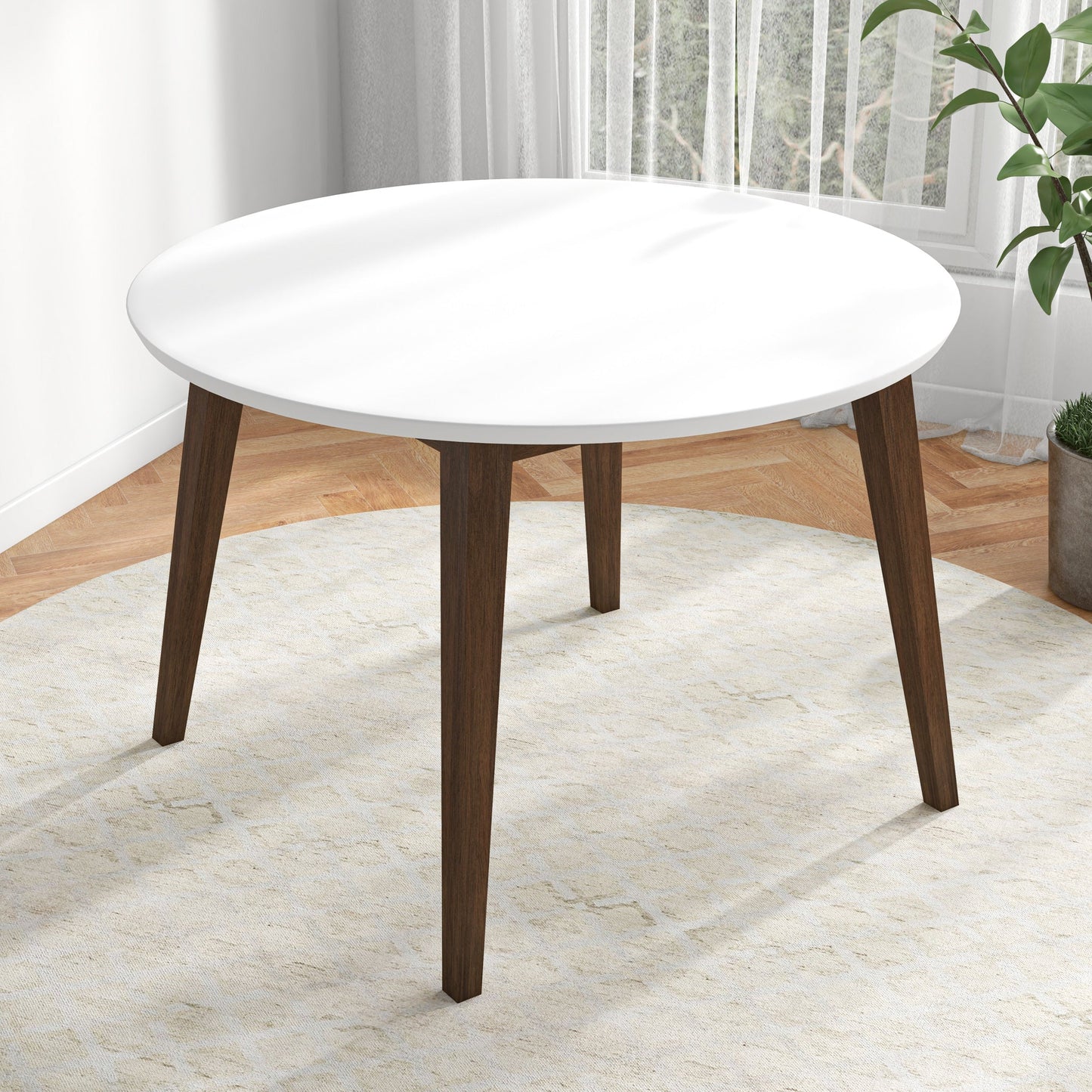 Alina Contemporary Dining Table with Smooth Finish